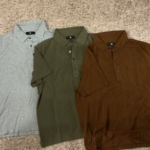 Banana Republic Men's Luxury-touch Polo Bundle - Gray, Green, Brown